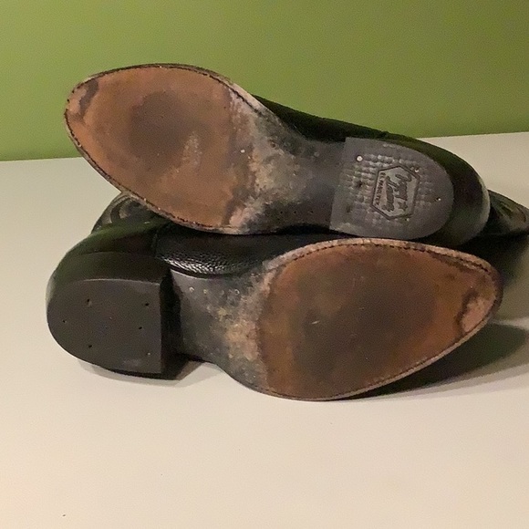 Tony Lama black shadow ostrich leather cowboy boots, size 10.5 D - Picture 9 of 13